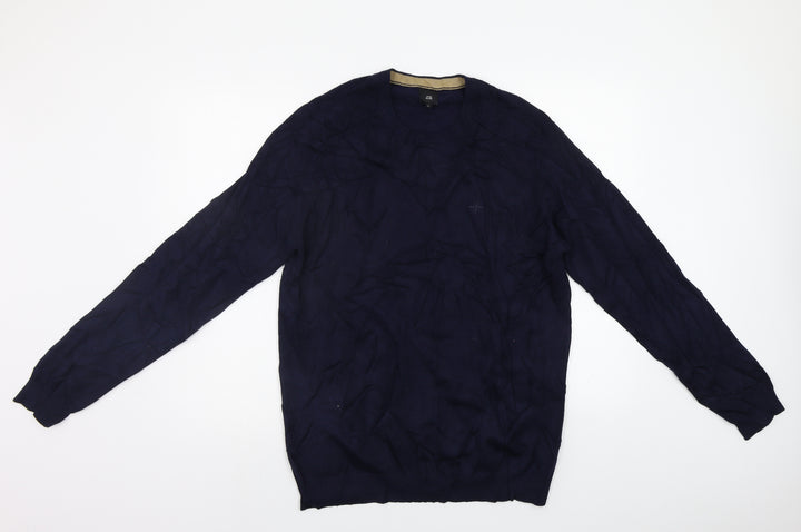 River Island Mens Blue Pullover Jumper Size L
