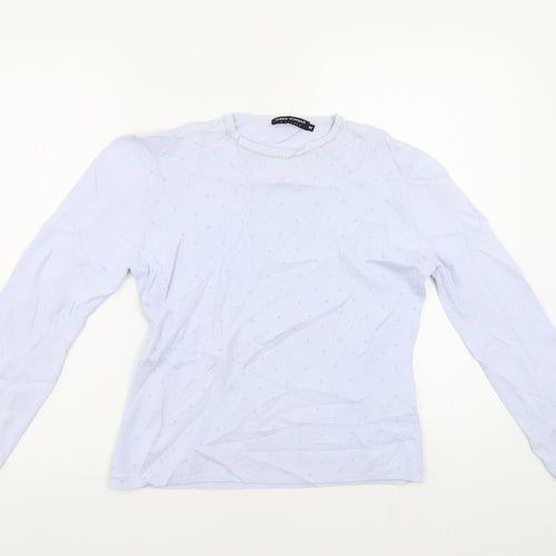 Debbie Morgan Womens Blue   Pullover Jumper Size M  - Beaded