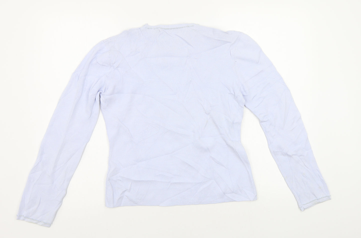 Debbie Morgan Womens Blue   Pullover Jumper Size M  - Beaded