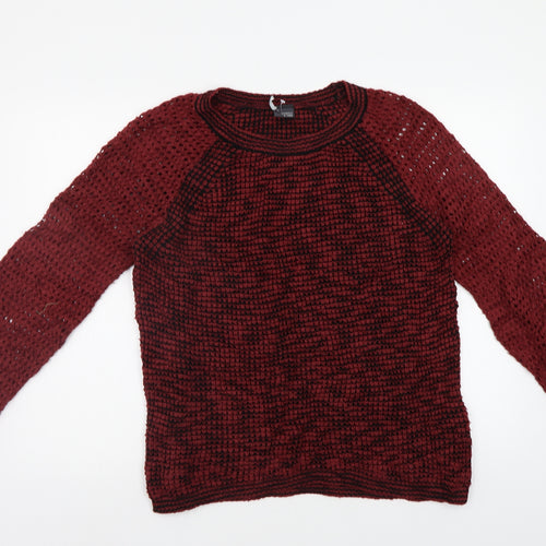 Sparkle & Fade Womens Red   Pullover Jumper Size L