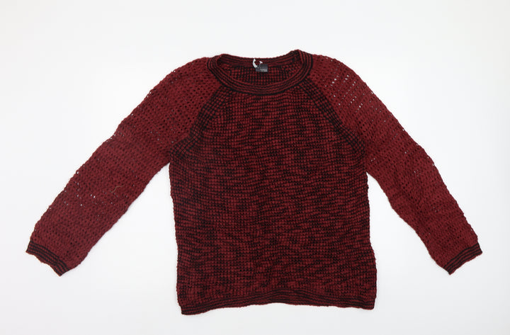 Sparkle & Fade Womens Red Pullover Jumper Size L