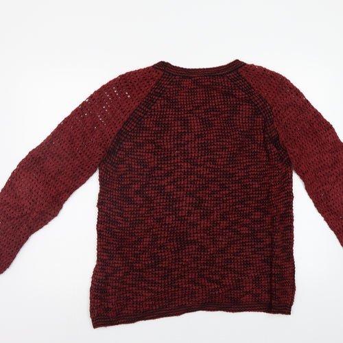 Sparkle & Fade Womens Red   Pullover Jumper Size L
