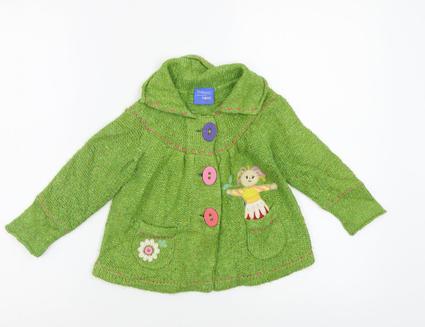 NEXT Girls Green   Cardigan Jumper Size 2 Years