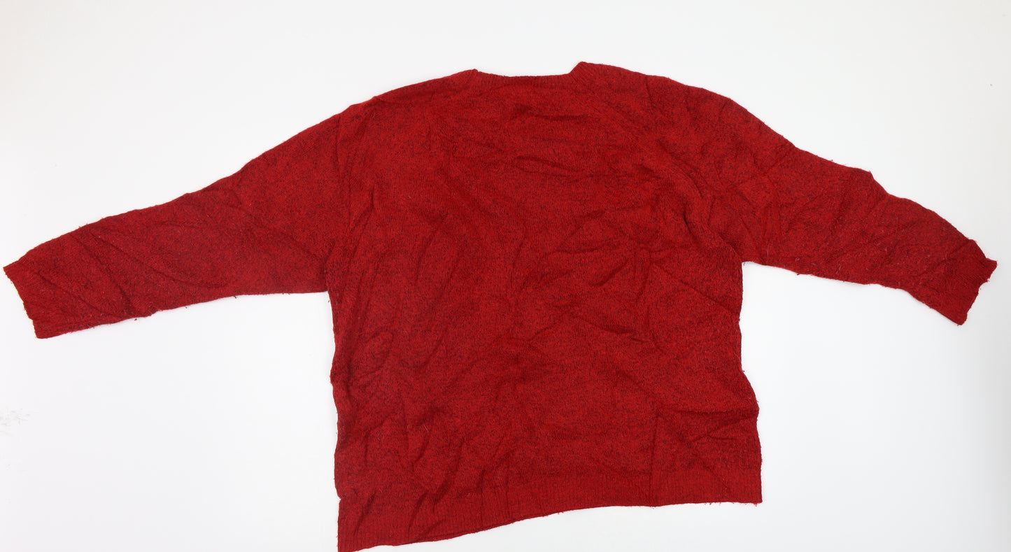 Bonmarché Womens Red   Pullover Jumper Size 22  - Beaded