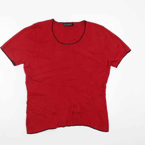 Just Elegance Womens Red   Pullover Jumper Size L