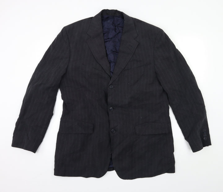 M&S Mens Grey Striped Jacket Blazer