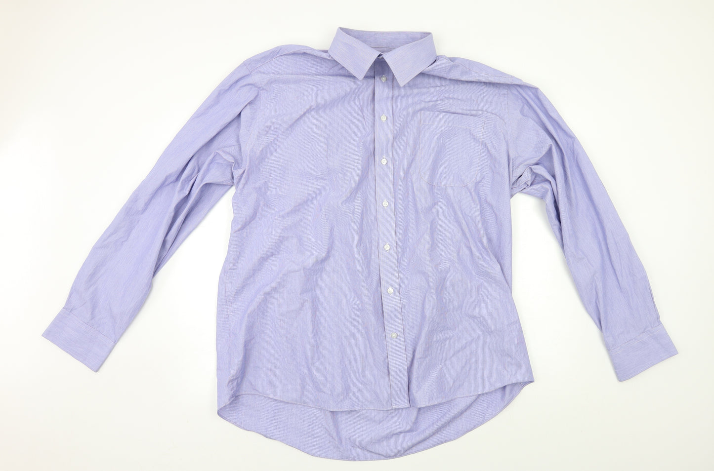 M&S Mens Blue    Dress Shirt Size 18