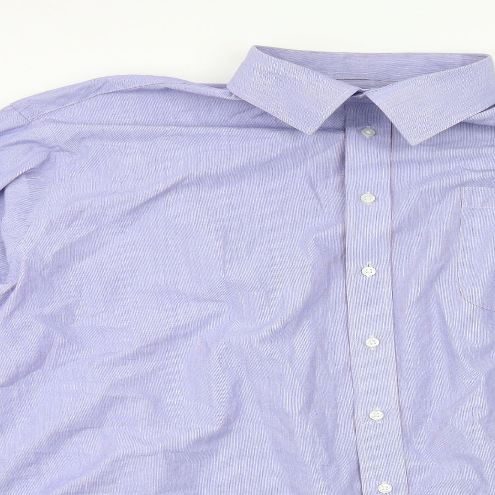 M&S Mens Blue    Dress Shirt Size 18