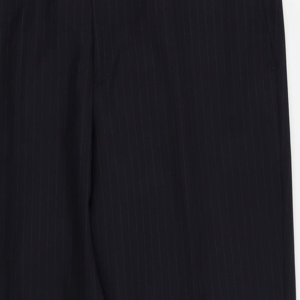 Austin Reed Mens Black Striped   Suit Trousers Size 34 L28 in