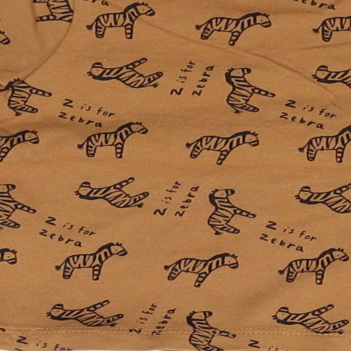 F&F Baby Brown Animal Print  Basic T-Shirt Size 0-3 Months