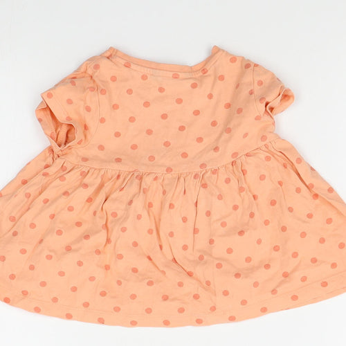 George Girls Orange Polka Dot  Basic Blouse Size 18-24 Months