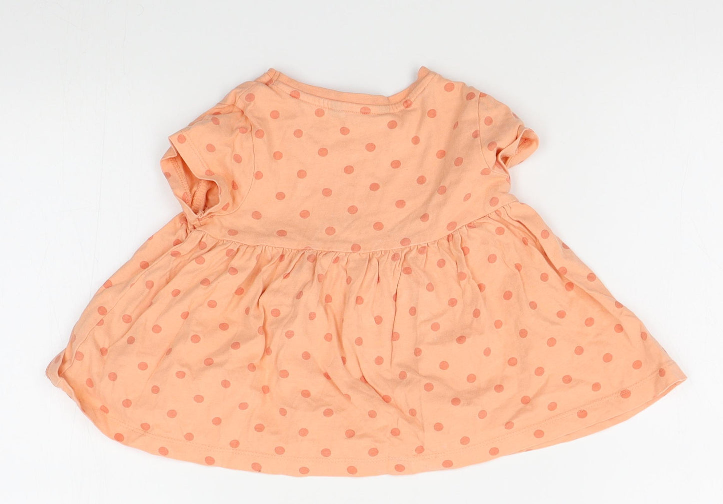 George Girls Orange Polka Dot  Basic Blouse Size 18-24 Months