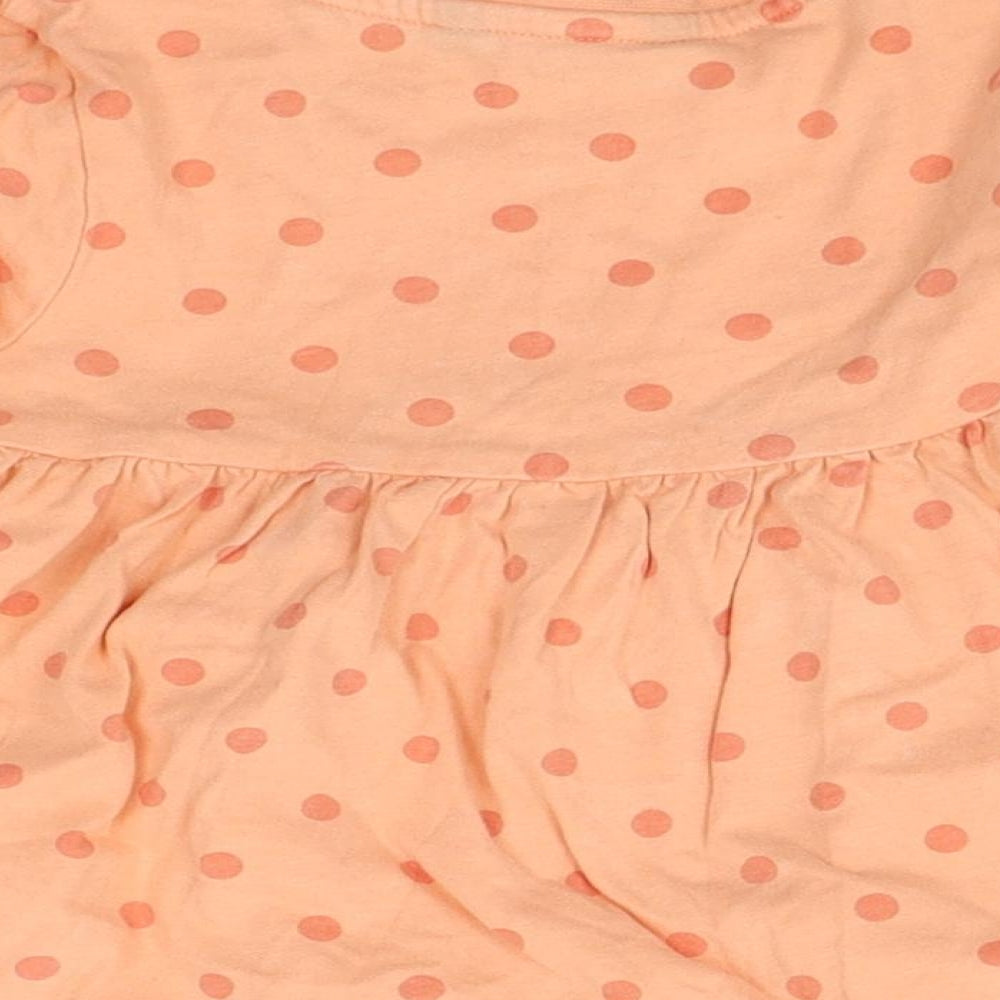 George Girls Orange Polka Dot  Basic Blouse Size 18-24 Months