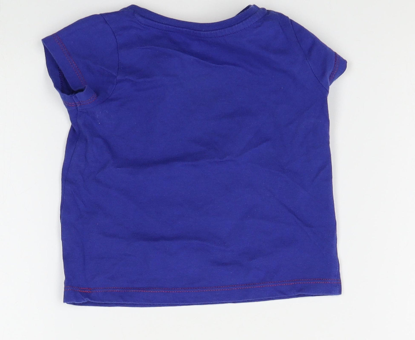 Nutmeg Girls Blue Floral  Basic T-Shirt Size 12-18 Months