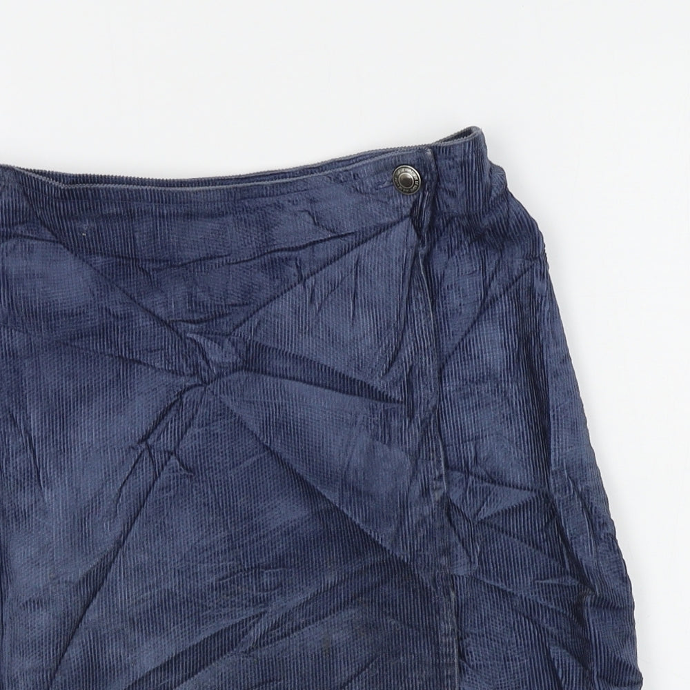 Joie de vivre Womens Blue  Corduroy Straight & Pencil Skirt Size 8