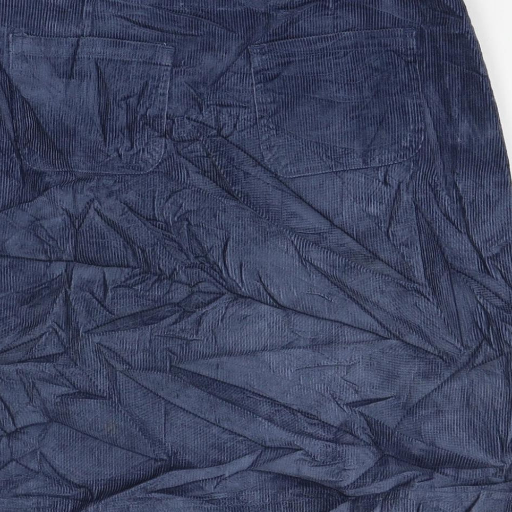 Joie de vivre Womens Blue  Corduroy Straight & Pencil Skirt Size 8