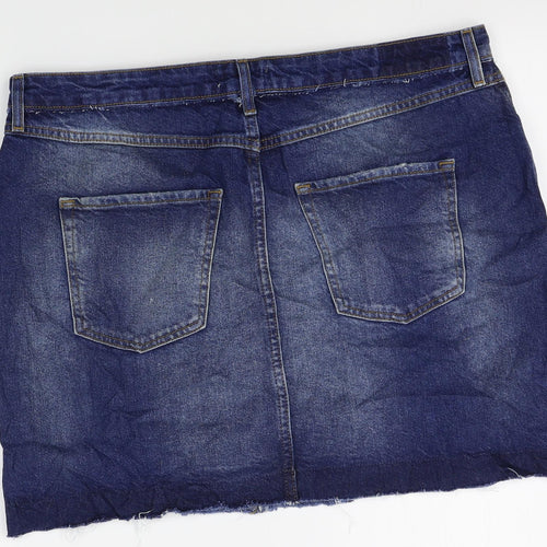 River Island Womens Blue  Denim Straight & Pencil Skirt Size 18