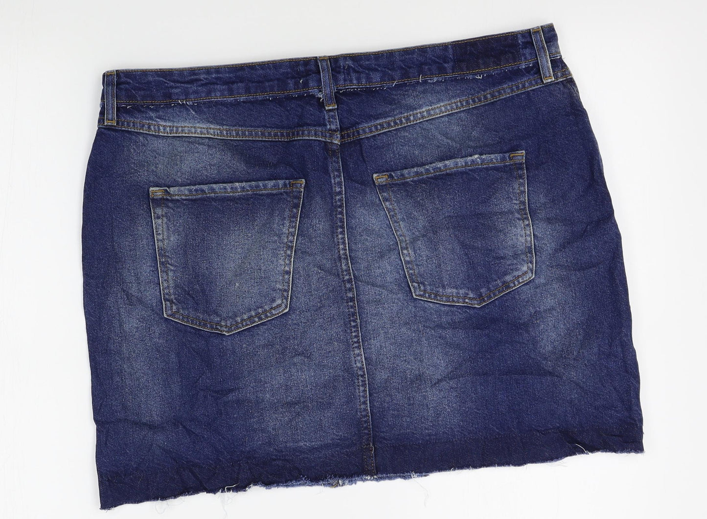 River Island Womens Blue  Denim Straight & Pencil Skirt Size 18