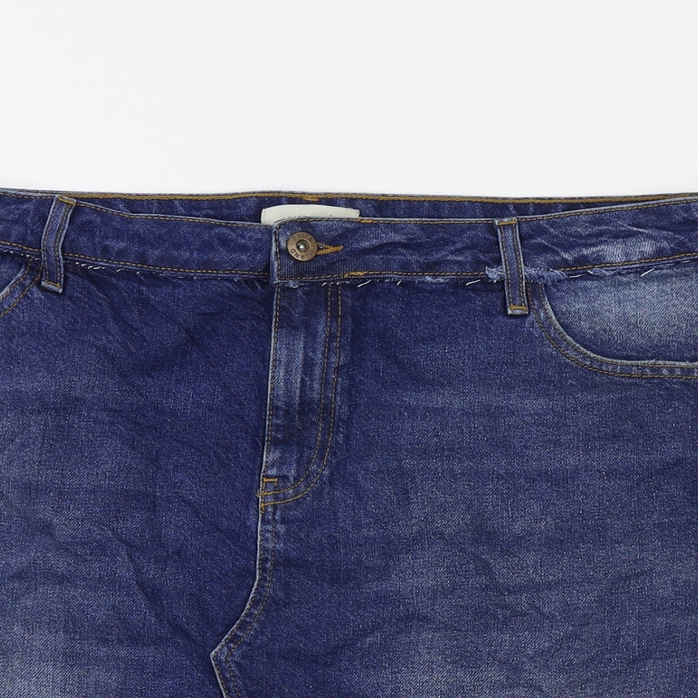 River Island Womens Blue  Denim Straight & Pencil Skirt Size 18