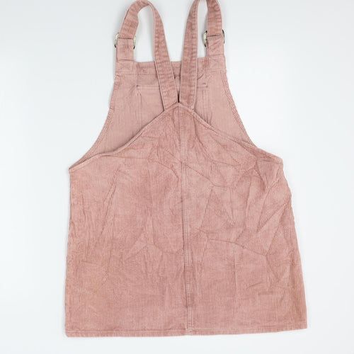 Missguided Womens Pink  Corduroy Pinafore/Dungaree Dress  Size 12