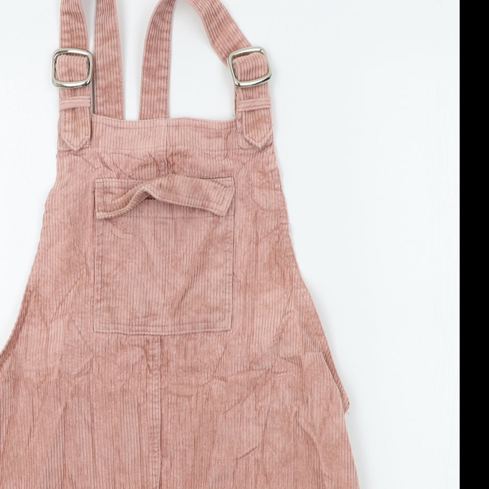 Missguided Womens Pink  Corduroy Pinafore/Dungaree Dress  Size 12