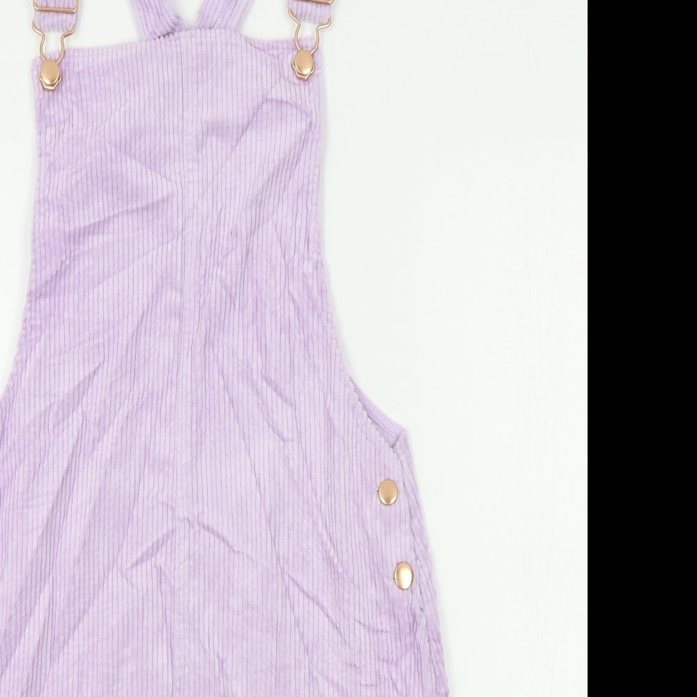 M&S Girls Purple  Corduroy Pinafore/Dungaree Dress  Size 13-14 Years