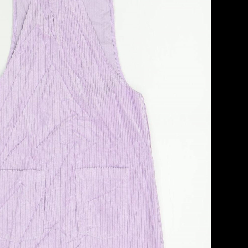 M&S Girls Purple  Corduroy Pinafore/Dungaree Dress  Size 13-14 Years