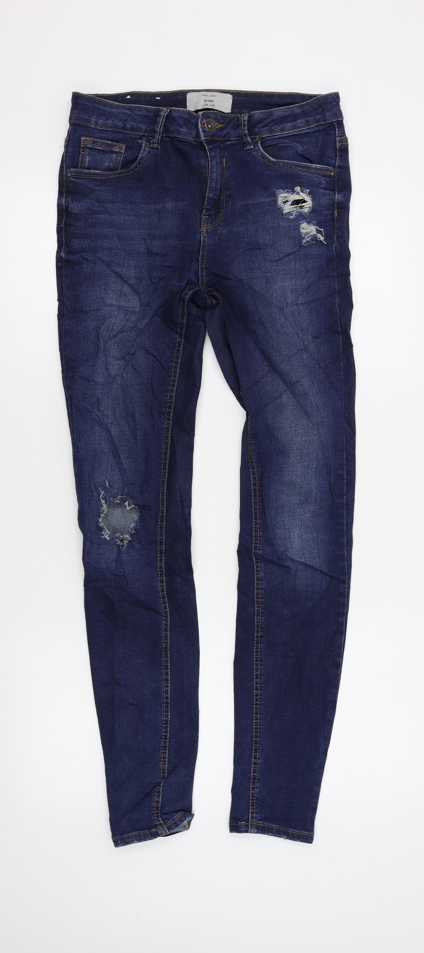 New Look Womens Blue   Skinny Jeans Size 10 L30 in