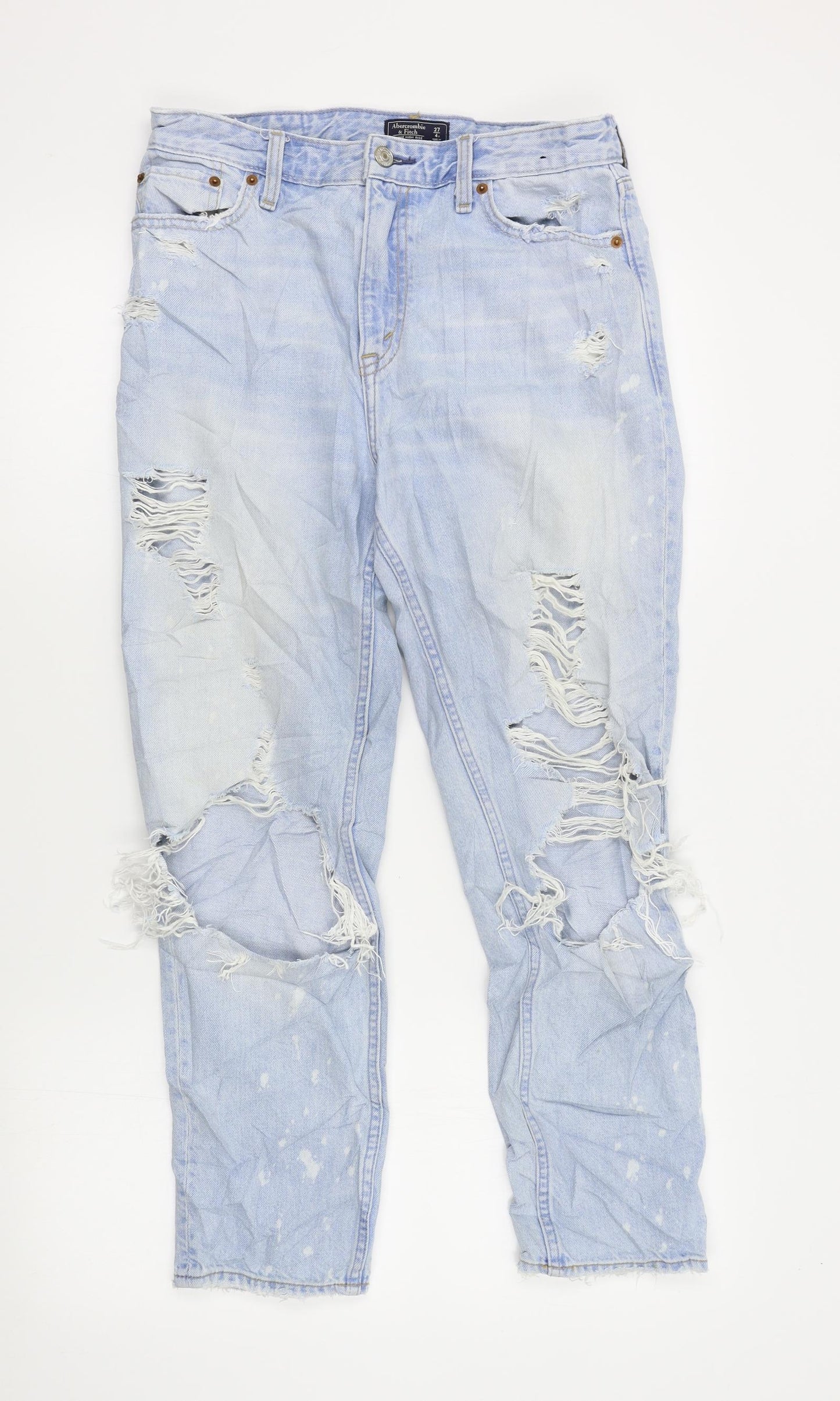 Abercrombie & Fitch Womens Blue   Straight Jeans Size 4 L25 in