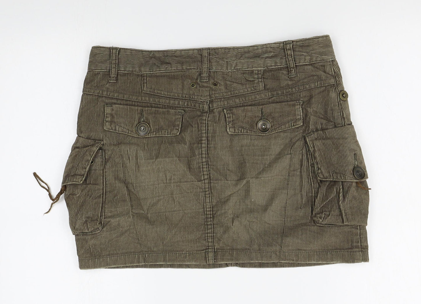 Papaya Womens Beige  Corduroy Mini Skirt Size 10