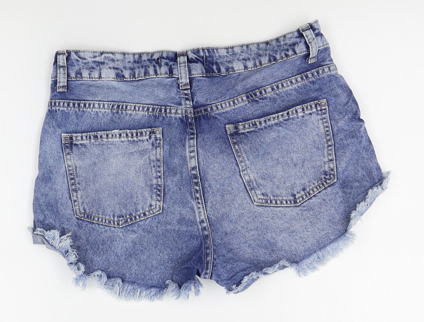 C&A Womens Blue   Boyfriend Shorts Size 8 - distressed