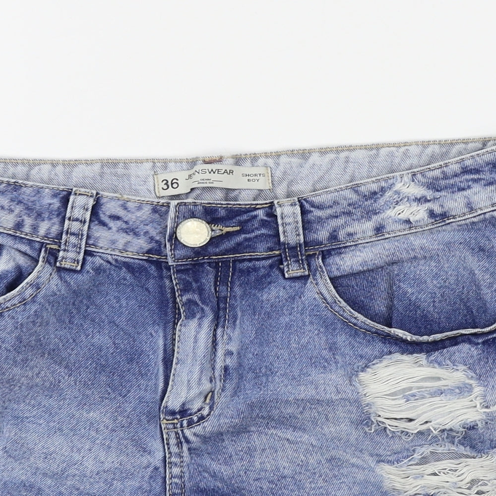 C&A Womens Blue   Boyfriend Shorts Size 8 - distressed