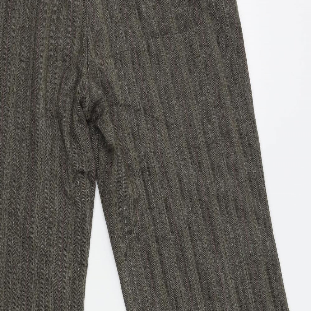Dorothy Perkins Womens Brown Herringbone  Bloomer Trousers Size 16 L29 in