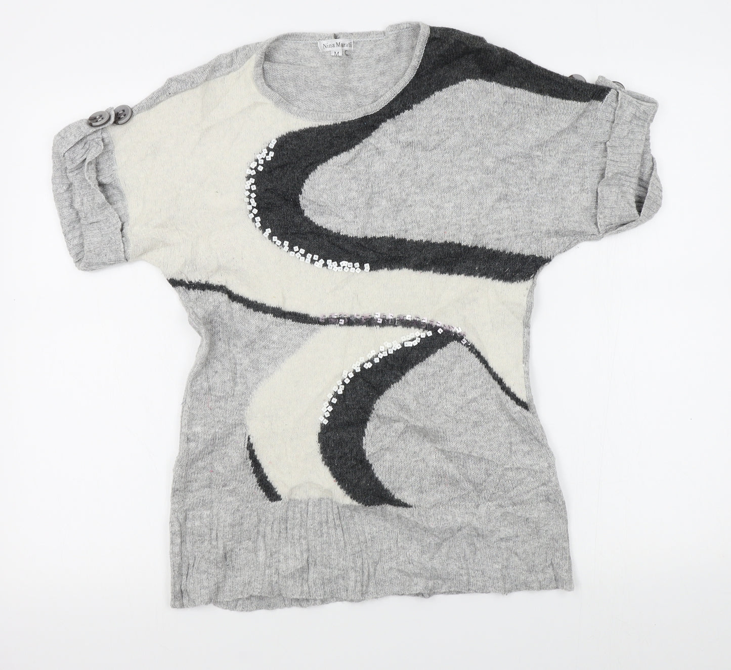 nina murat Womens Grey   Pullover Jumper Size M