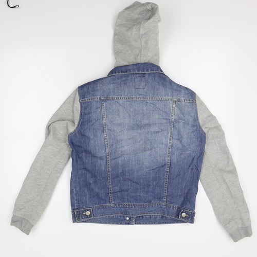 FOREVER 21 Womens Blue   Jacket  Size M  - removable hood