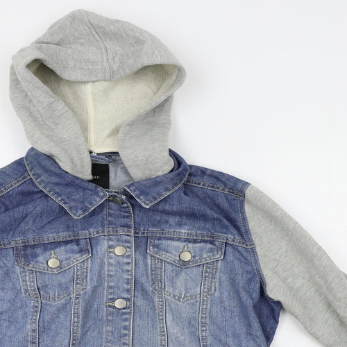 FOREVER 21 Womens Blue   Jacket  Size M  - removable hood