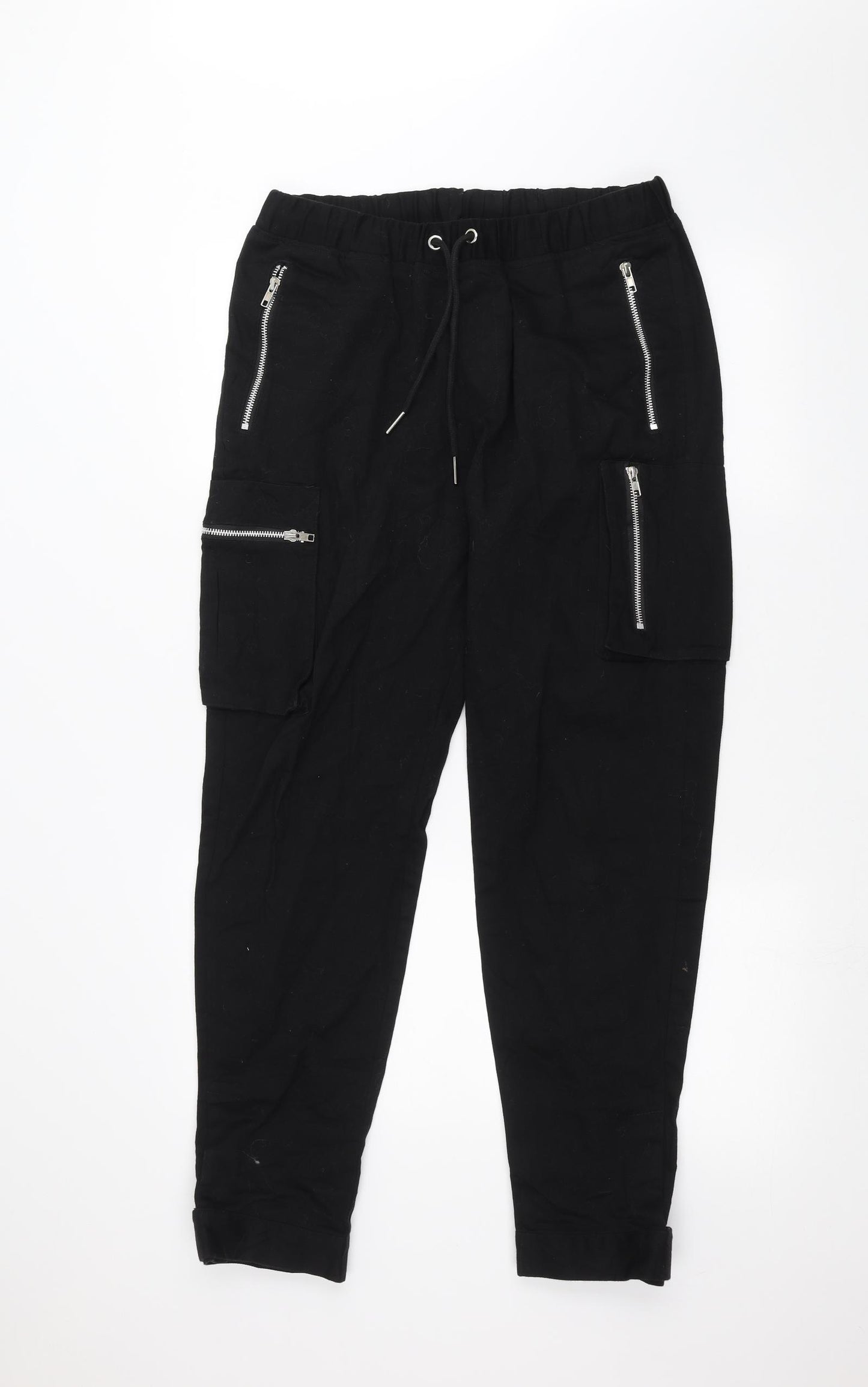 Boohoo Mens Black   Cargo Trousers Size 30 in L30 in