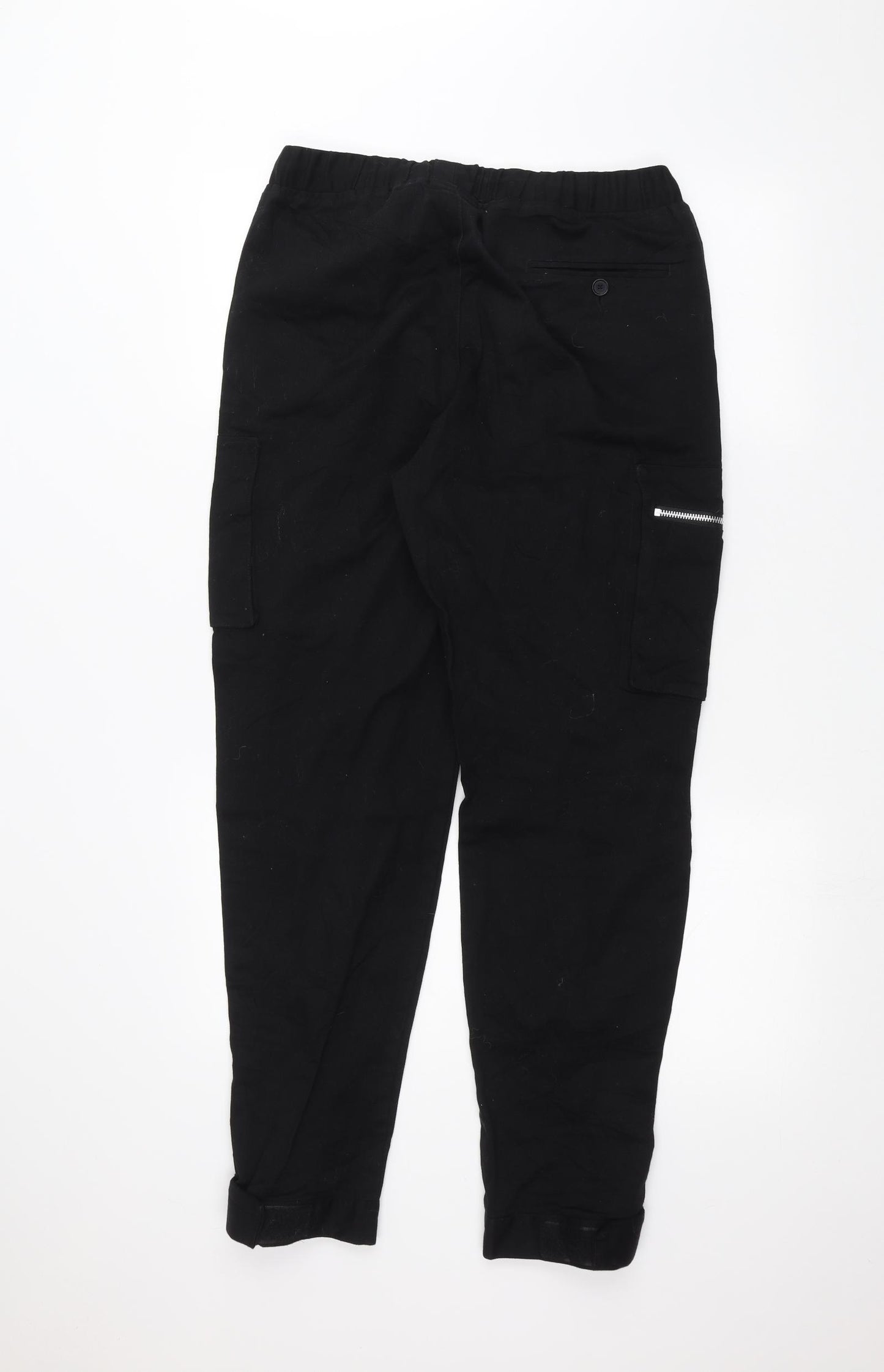 Boohoo Mens Black   Cargo Trousers Size 30 in L30 in