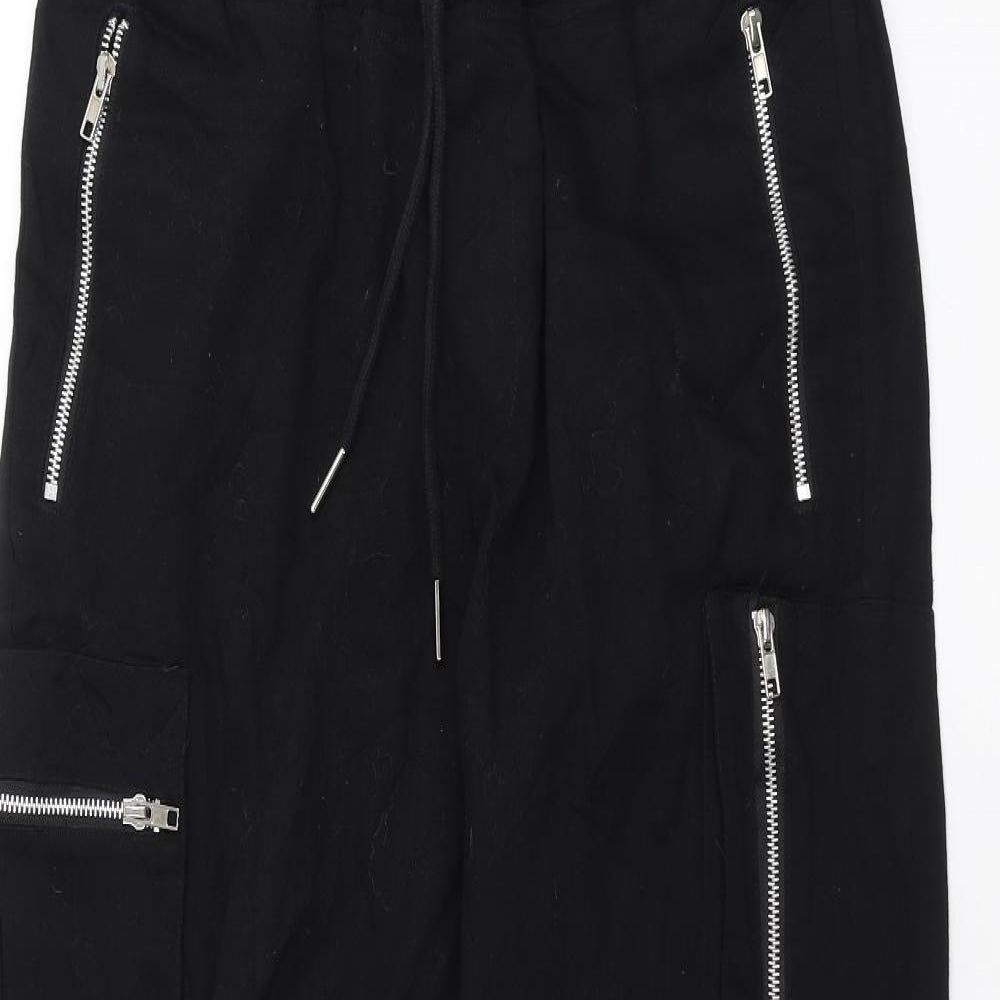 Boohoo Mens Black   Cargo Trousers Size 30 in L30 in