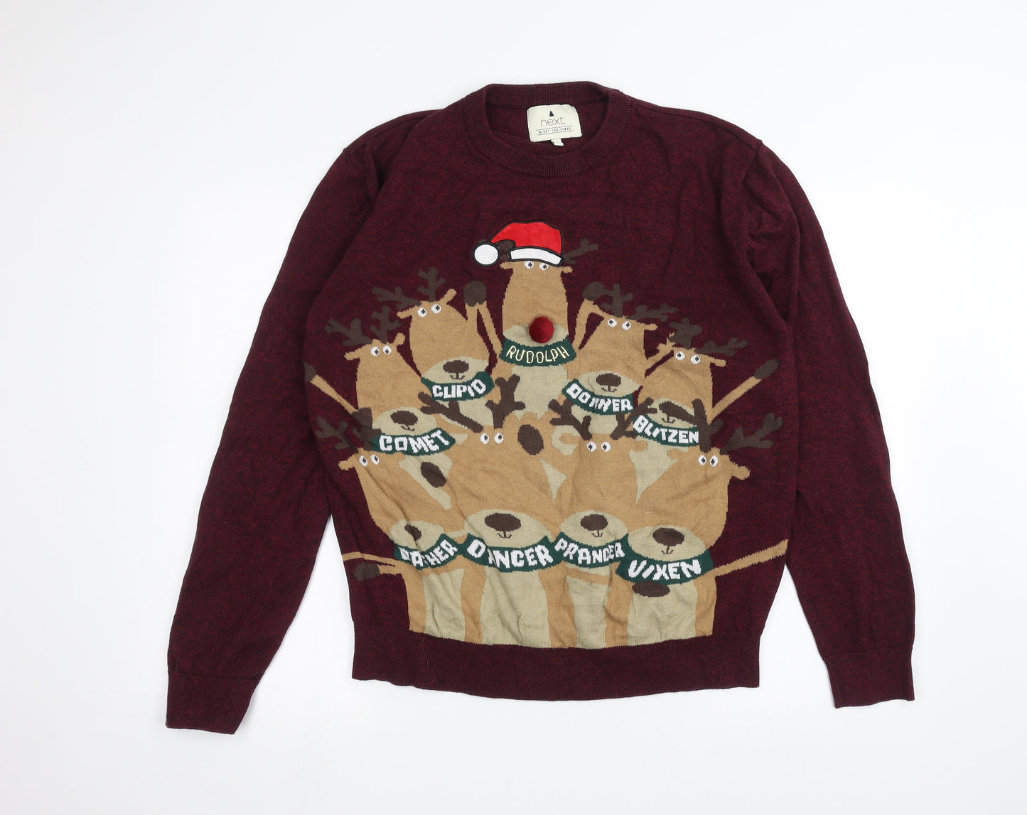 NEXT Mens Red   Pullover Jumper Size XL  - christmas jumper
