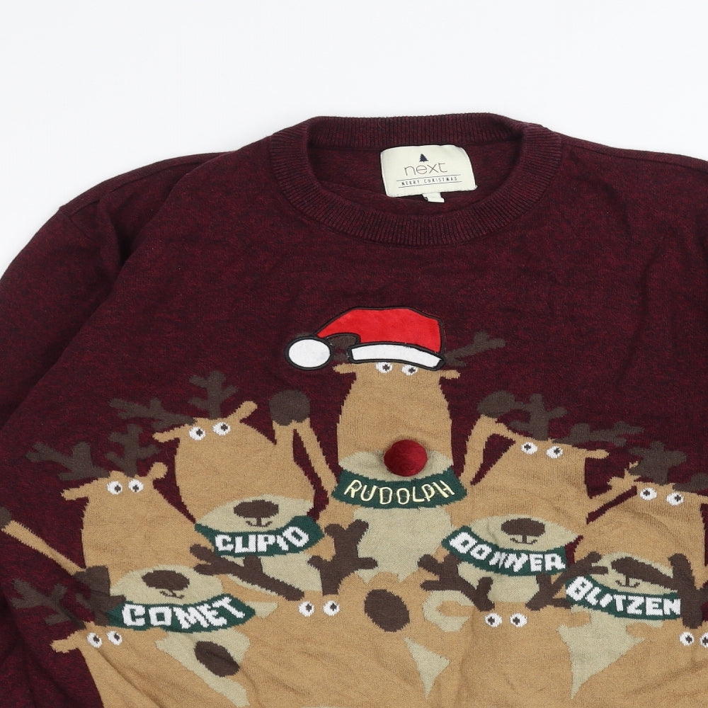 NEXT Mens Red   Pullover Jumper Size XL  - christmas jumper