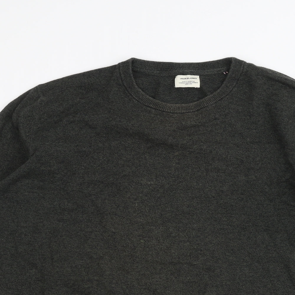 JACK & JONES Mens Green   Pullover Jumper Size L