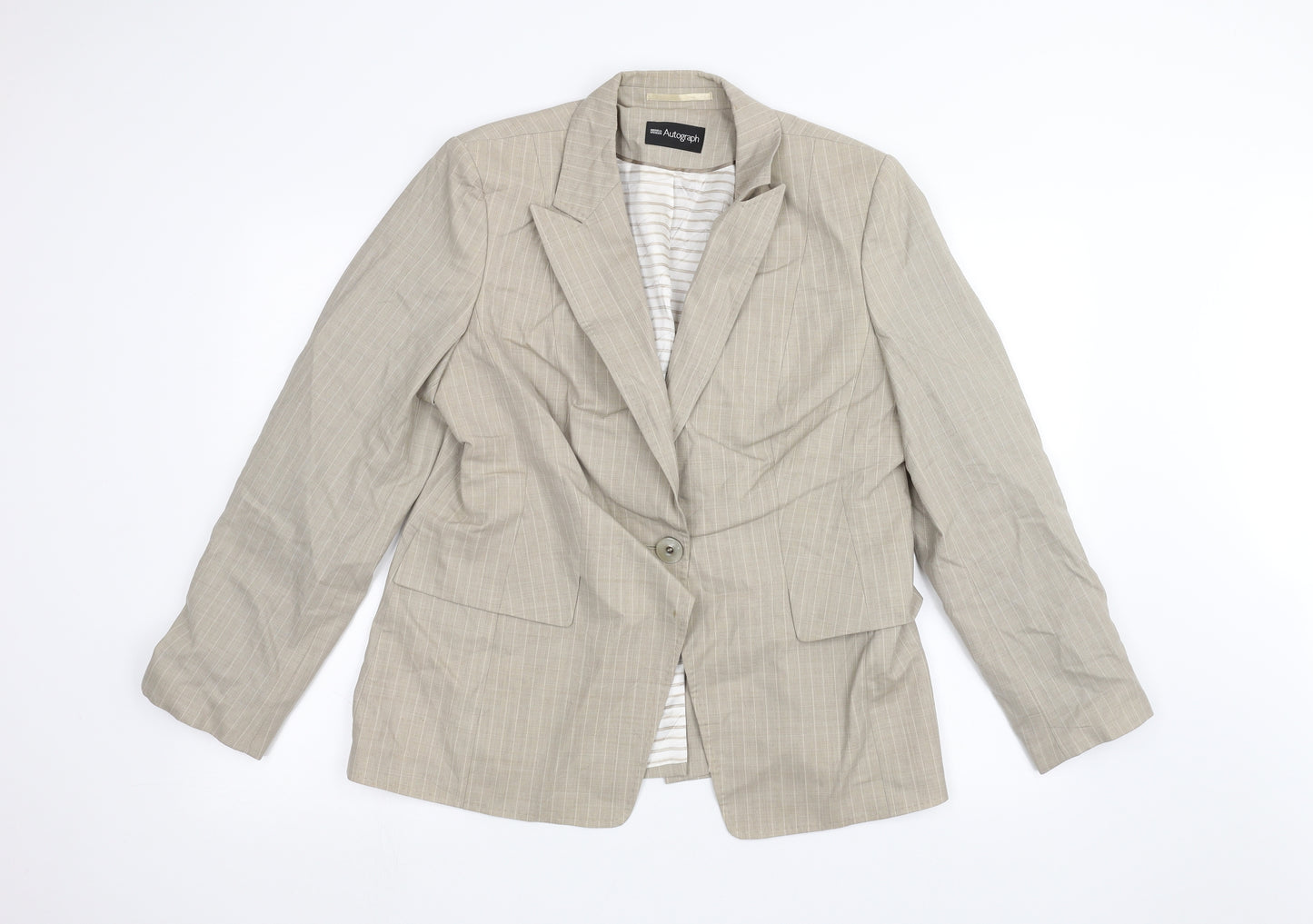 Marks and Spencer Womens Beige   Jacket  Size 16