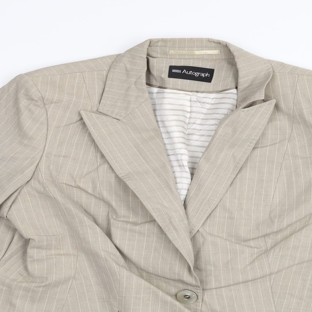 Marks and Spencer Womens Beige   Jacket  Size 16