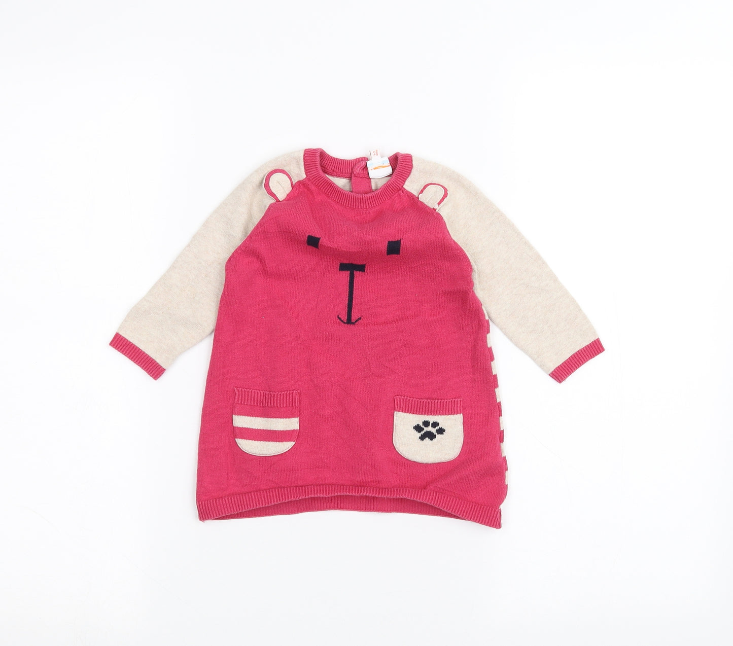 Blue Zoo Baby White Striped  Pullover Jumper Size 6-9 Months