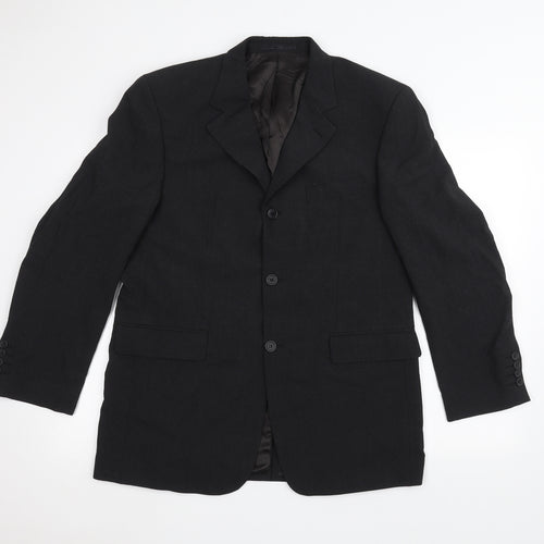 You Mens Black   Jacket Suit Jacket Size 40