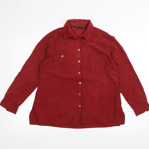 BHS Womens Red   Basic Button-Up Size 14