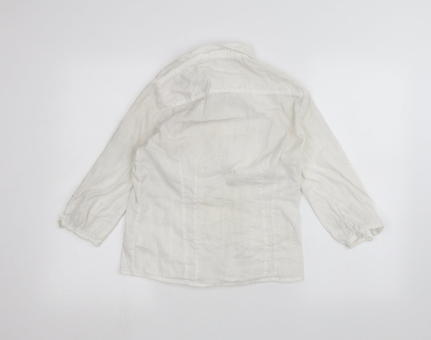 Cherokee Womens White   Basic Button-Up Size 10