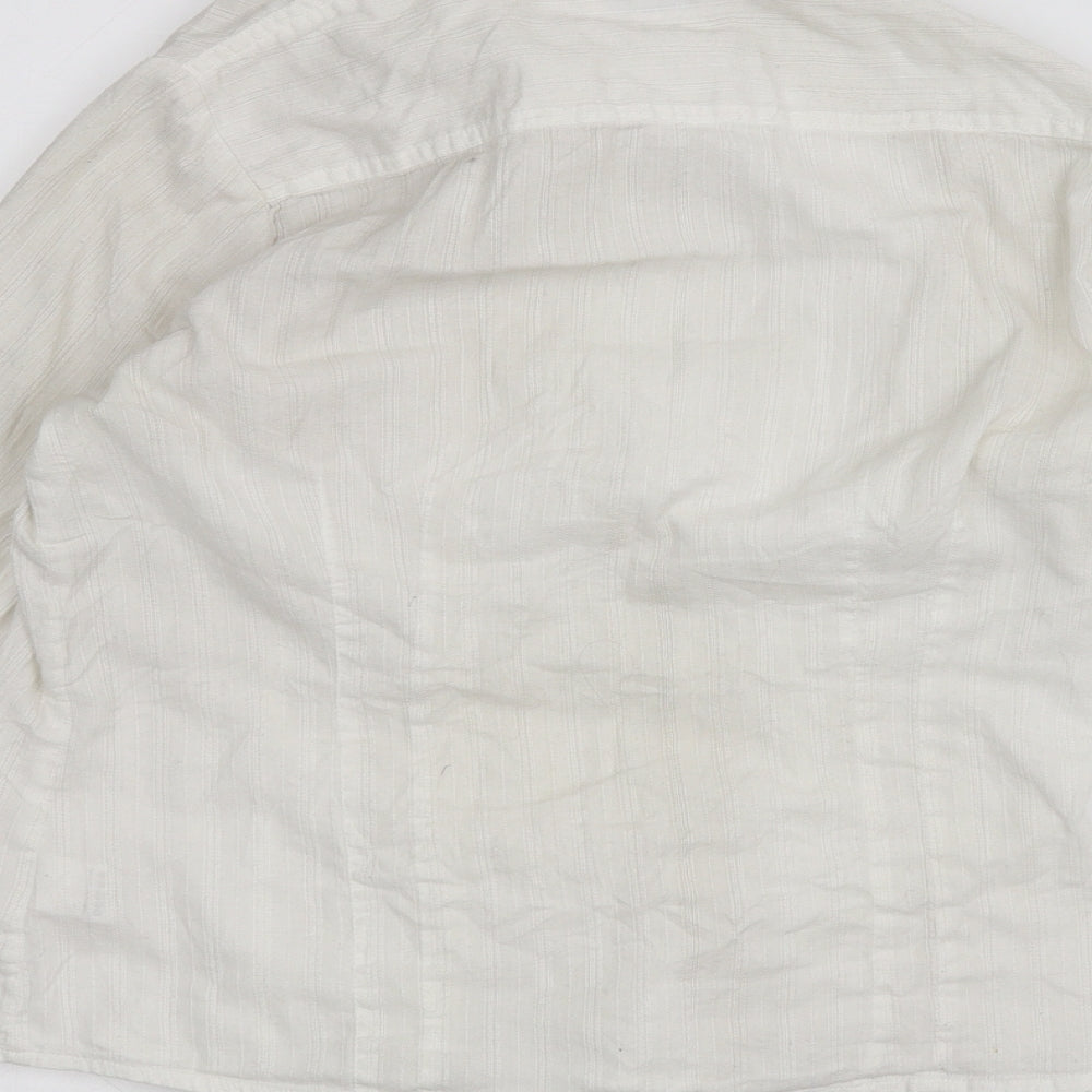 Cherokee Womens White   Basic Button-Up Size 10
