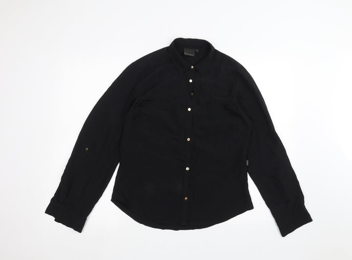 Incorporatewear Womens Black   Basic Button-Up Size 10